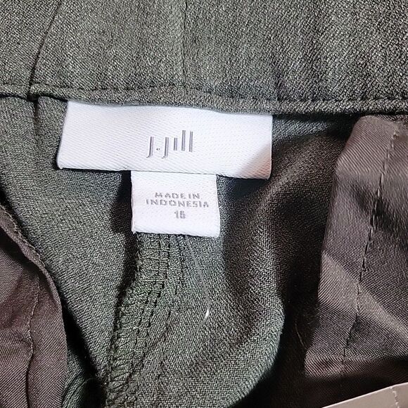 J Jill Pants Essential Stretch Twill Pants Size 16 Moss Stone Heather Office - Picture 8 of 9